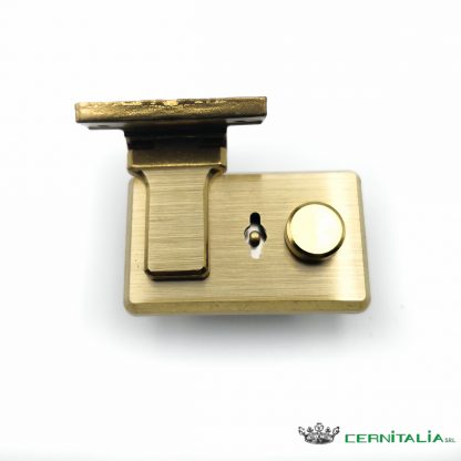 Chiusura a scatto vintage per valigetta ottone vecchio DP TC243 (coppia)