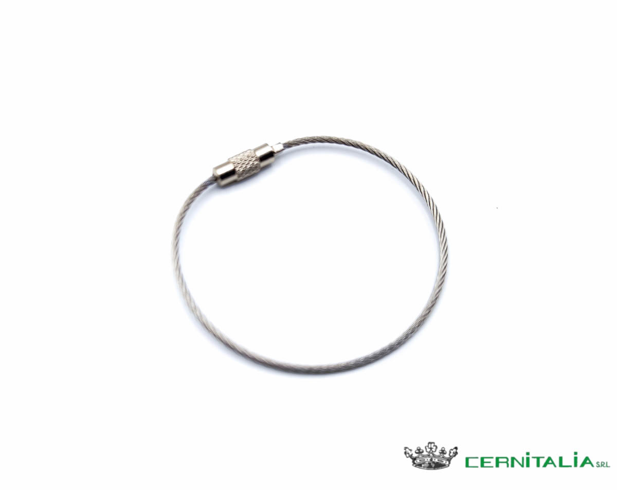 Portachiavi Metallico Portachiavi Cavo di Acciaio Inossidabile